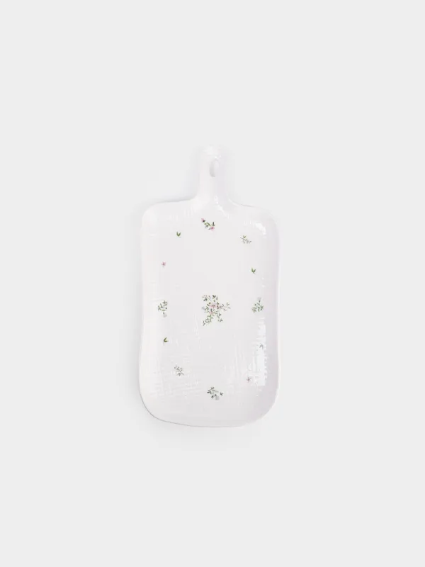 Блюдо сервировочное, 16х31 см, с ручкой, Нежные цветы, El floria, image-2