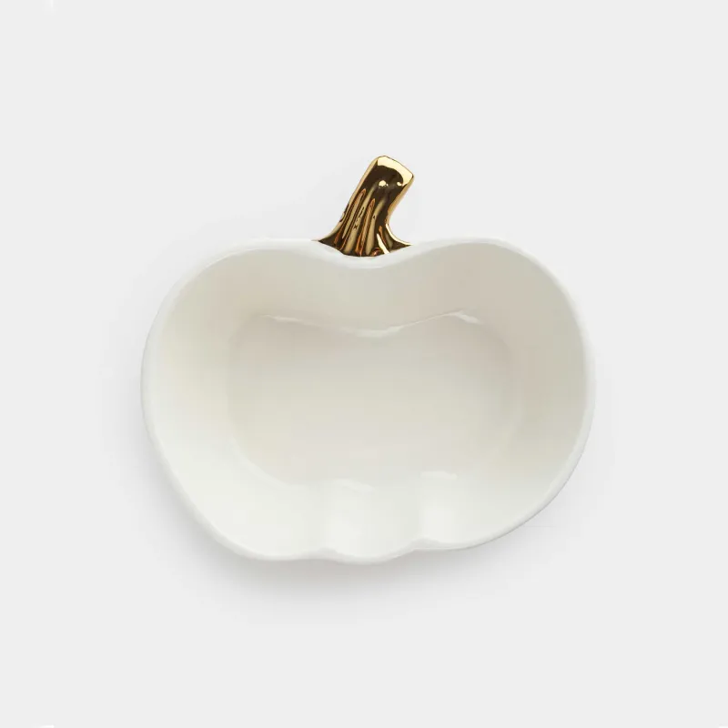 Пиала, 15х5 см, керамика, молочно-золотистая, Тыква, Golden glow