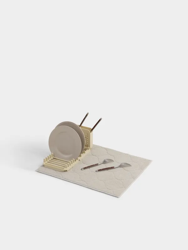 Коврик для сушки посуды с подставкой, 40х50 см, Beige clean, image-3