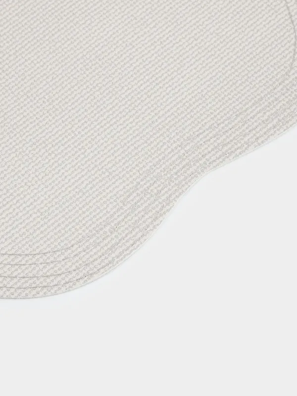 Салфетка под приборы, 38 см, ПВХ, фигурная, бежевая, Волнистые края, Rock, image-2