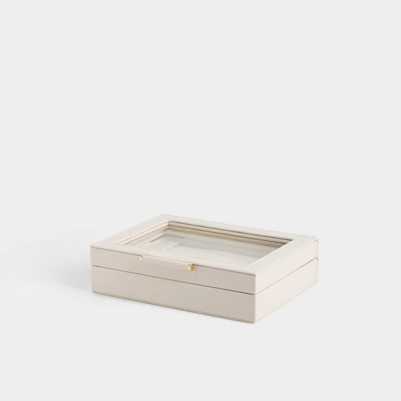 Шкатулка для украшений, 20х15 см, искусственная кожа/МДФ, бежевая, Premiere one