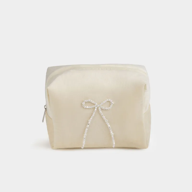 Косметичка, 20x15 см, Жемчужный бантик, Beauty bow
