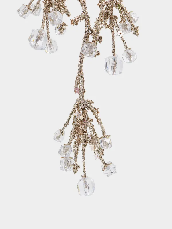 Украшение декоративное, 30 см, подвесное, пластик, Кристаллы и блестки, Crystal sparkle, image-1