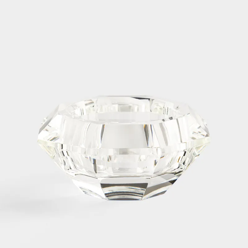 Подсвечник, 7х3 см, для чайной свечи, кристальное стекло, Бриллиант, Diamond