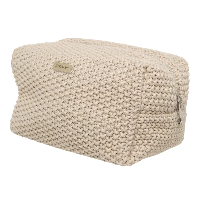 Косметичка, 20х13 см, хлопок, бежевая, Node, image-1