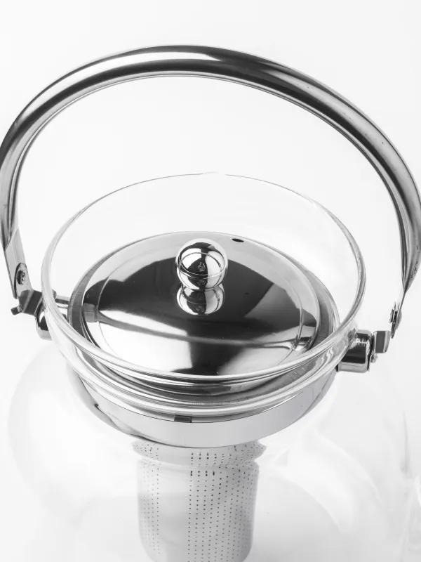 Чайник, 2,8 л, с ситом для заваривания, стекло Б/сталь, Classic, image-3