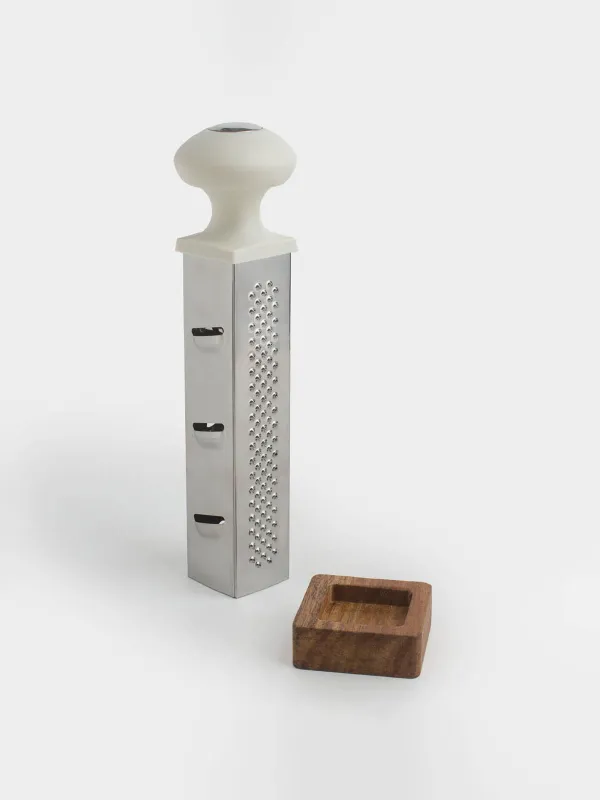 Терка, 23 см, на подставке, четырехгранная, сталь/пластик/дерево, Galori, image-6