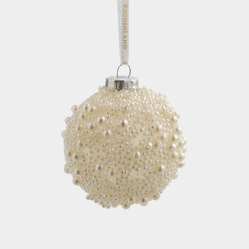 Игрушка елочная, 8 см, пенопласт/пластик, золотистая, Шар с пайетками, Ball sparkle