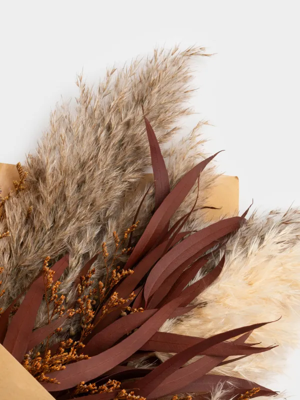 Букет декоративный, 48 см, сухоцветы, Разнотравье, Dried flower, image-3