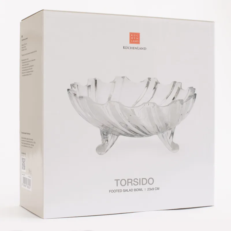 Салатник на ножках, 23х9 см, 830 мл, стекло Р, Torsido, image-6