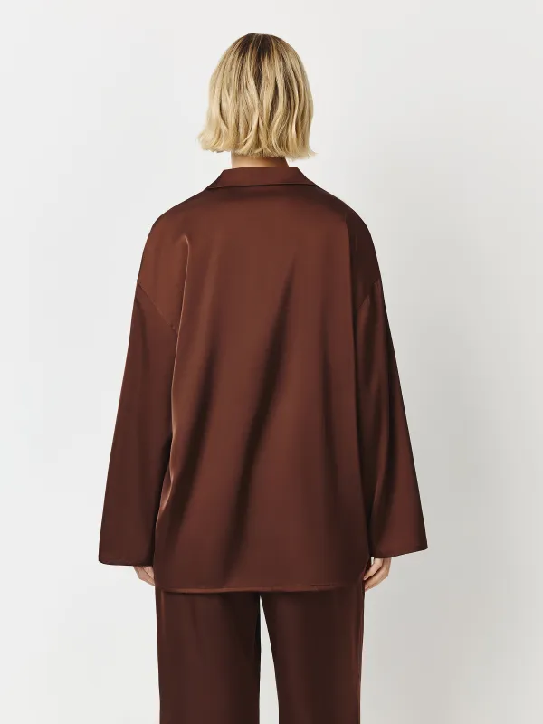 Рубашка домашняя, коричневая, Derin, image-4