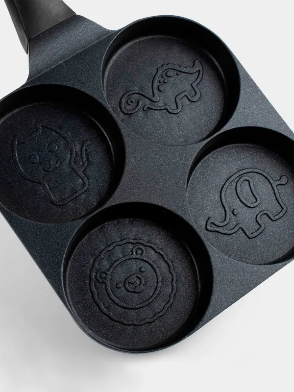 Сковорода для яиц и оладий, 19 см, 4 отд, с покрытием, алюминий, Животные, Action, image-2