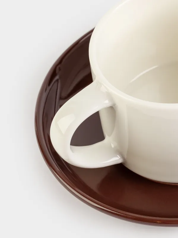 Пара чайная, 1 перс, 2 пр, 200 мл, фарфор N, молочно-коричневая, Magic moments, image-2