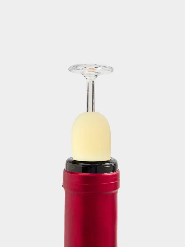 Пробка для винной бутылки, 7 см, силикон, Бокал шампанского, Manny, image-4