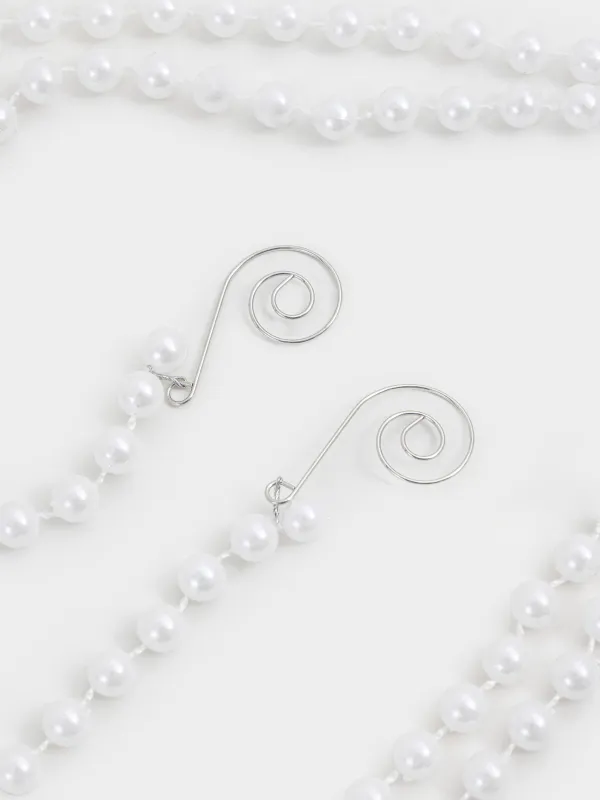 Гирлянда-бусы, 2 м, подвесная, пластик/металл, белая, Бусины, Star balls, image-3