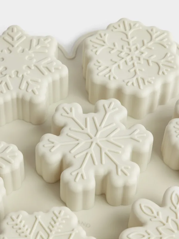 Форма для выпечки кексов, 25х25 см, Снежинки, Bakery color, image-1