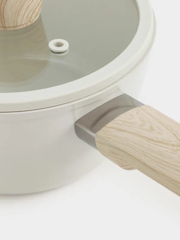 Ковш, 16 см, 1,3 л, с крышкой, с покрытием, алюминий, молочный, Sentimentality, image-4