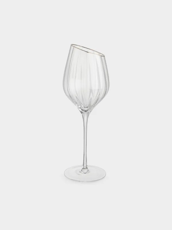 Бокал для белого вина, 460 мл, 2 шт, стекло, с золотистым кантом, Charm R gold, image-4