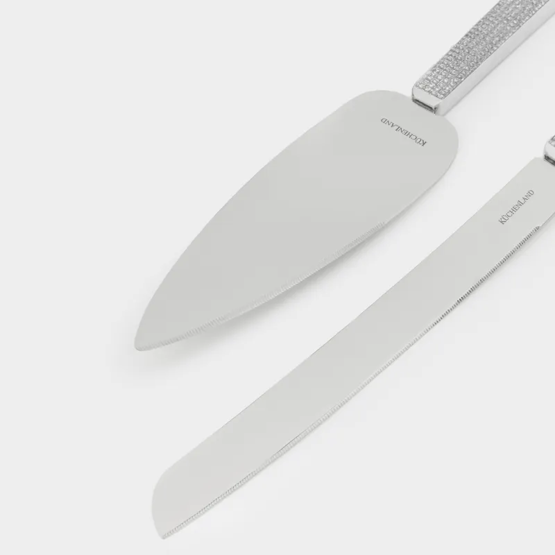 Приборы для сервировки торта, 2 пр, лопатка/нож, сталь, Winter antarctica, image-3