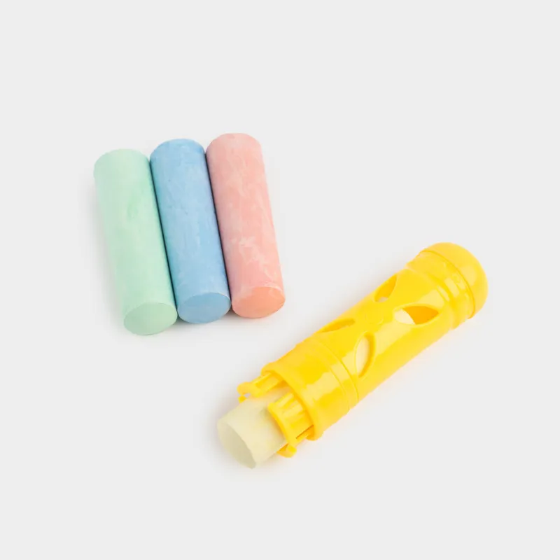 Мелки, 4 шт, с держателем, пластик/мел, цветные, Game