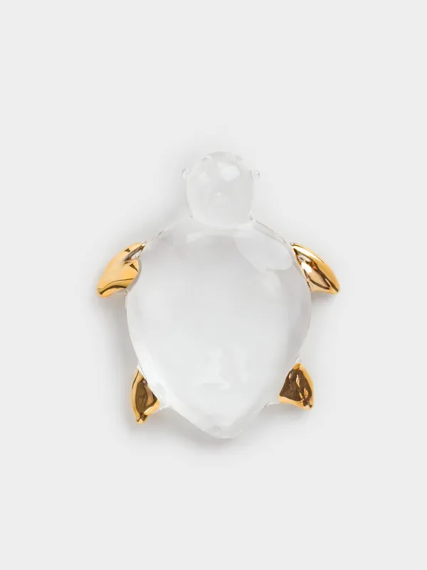 Статуэтка, 4 см, стекло, золотистая, Черепаха, Vitreous, image-0