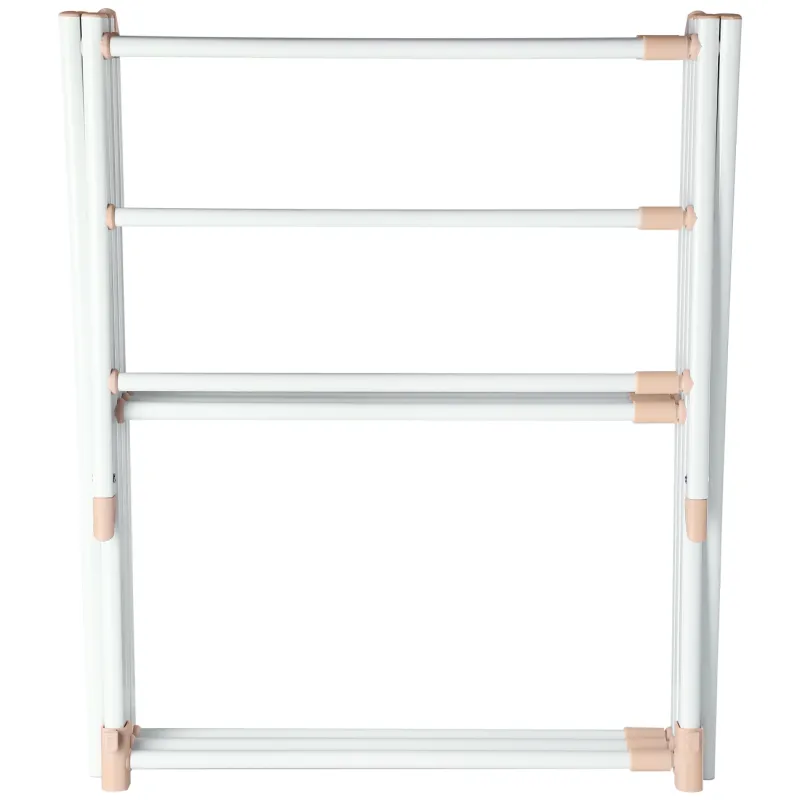 Сушилка для белья напольная, 75х105 см, 3 уровня, раздвижная, металл, бежевая, Compact, image-2