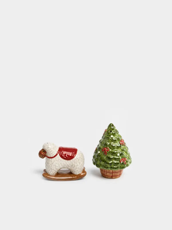 Набор для соли и перца, Овечка с елкой, Christmas lamb, image-0