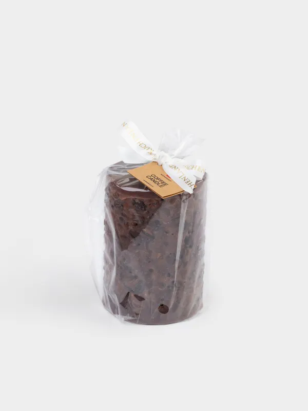 Свеча 8x10 см, цилиндрическая, коричневая, Кофе, Coffee candle, image-3