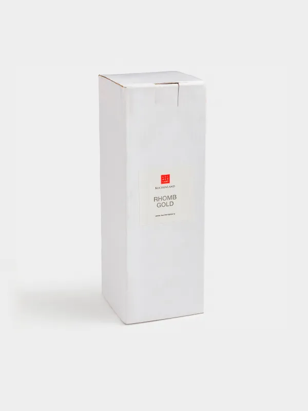 Бокал-кубок для шампанского, с золотистым кантом, Rhomb gold, image-6