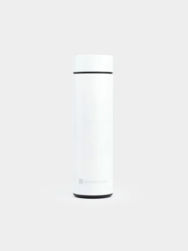 Термос, 500 мл, с термометром, сталь/пластик, белый, Celsius, image-1