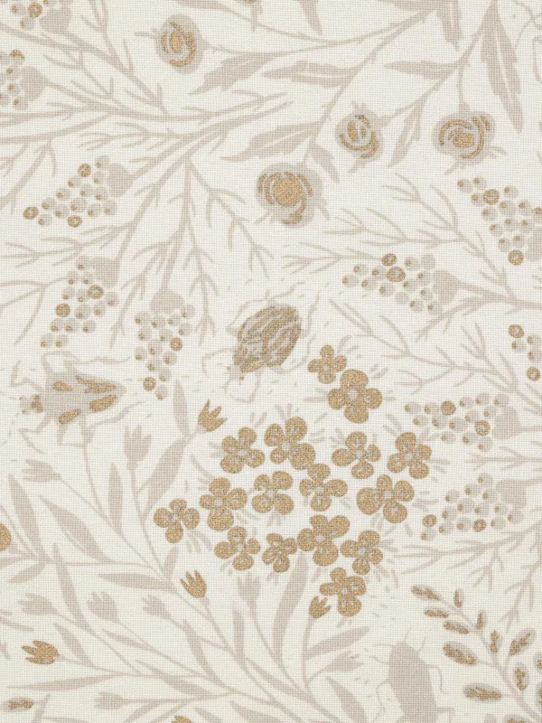 Полотенце кухонное, 40х60 см, хлопок, бежевое, Цветы и жуки, Meadow, image-1