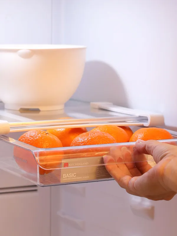 Полка-органайзер для холодильника, 27х20 см, подвесная, пластик/нейлон, прозрачная, Basic, image-4