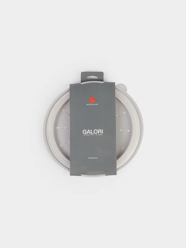 Крышка для микроволновой печи, 27 см, складная, пластик, молочная, Galori, image-3