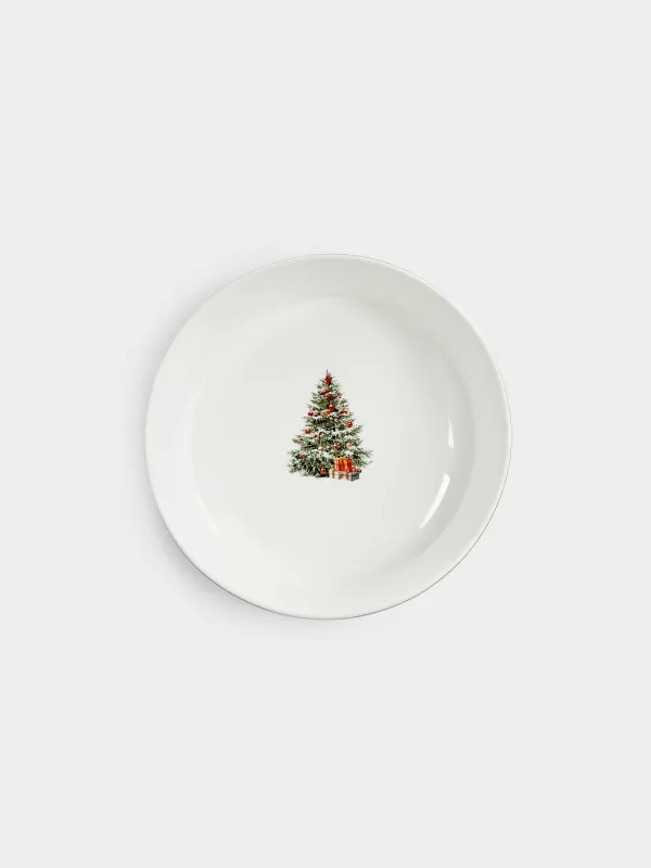 Блюдо, 24х6 см, с бортами, Елка с подарками, Christmas miracle classic, image-1