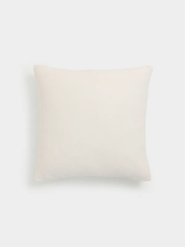 Подушка декоративная, 45x45 см, букле/бисер, белая, Каллы, Boucle, image-1