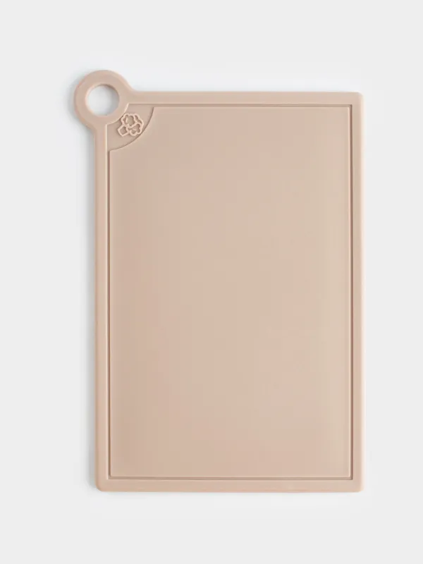 Доска разделочная, 35х32 см, 4 шт, в подставке, пластик, бежевый микс, Galori, image-7