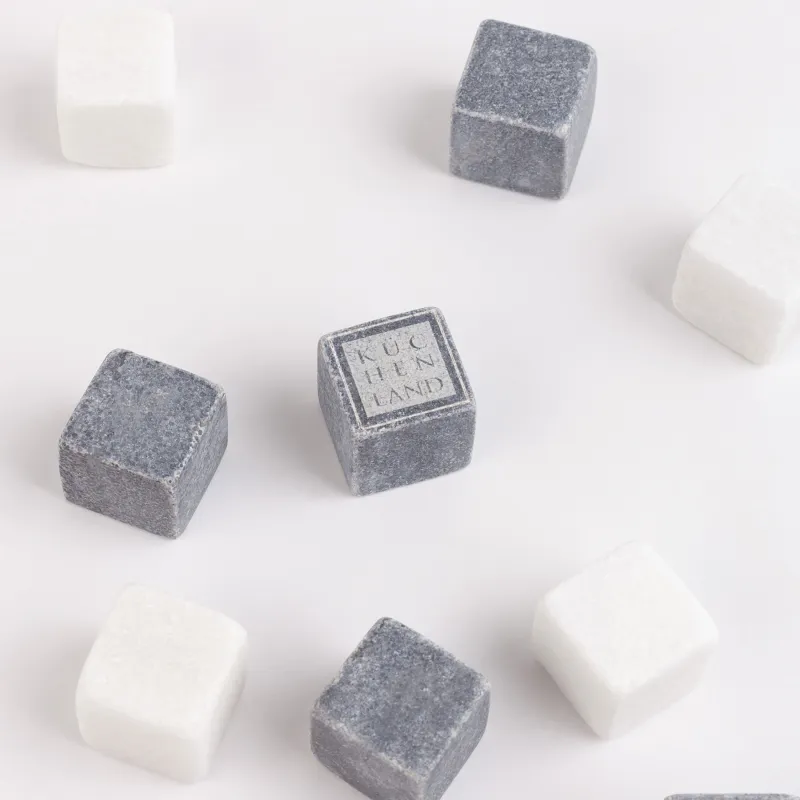 Набор кубиков для охлаждения напитков, 12 пр, с щипцами, в коробке, мрамор/сталь, Bar, image-3