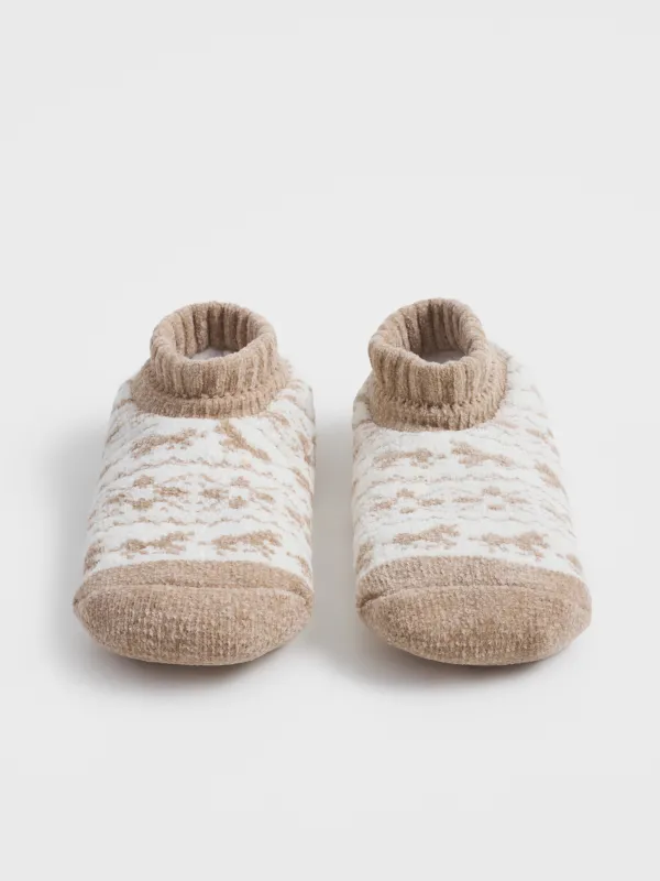 Носки домашние, песочно-молочные, Hot winter, image-2