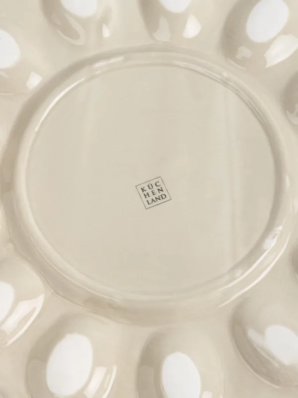 Блюдо пасхальное, 25 см, 13 отд, с местом для кулича, керамика D, бежевое, Rustic Easter, image-4