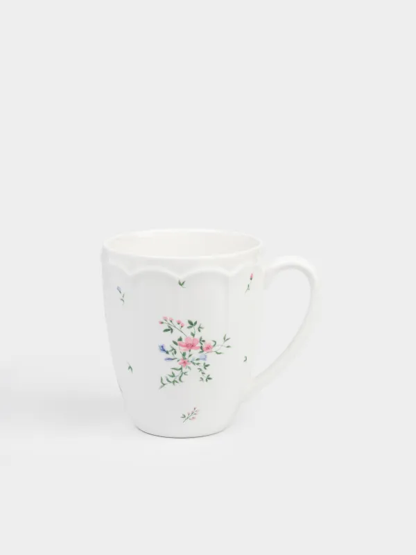 Кружка, 380 мл, 2 шт, фарфор N, белая, Нежные цветы, El floria, image-1
