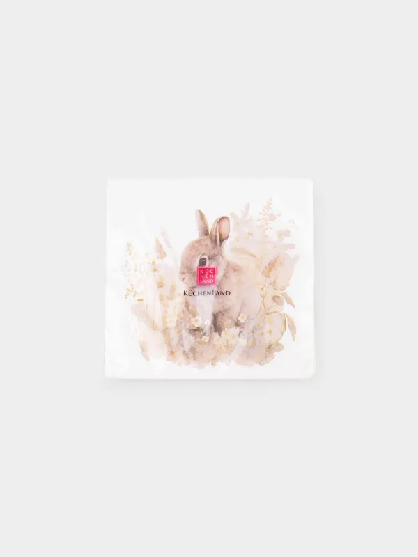 Салфетки бумажные, 33х33 см, 20 шт, Easter, image-4