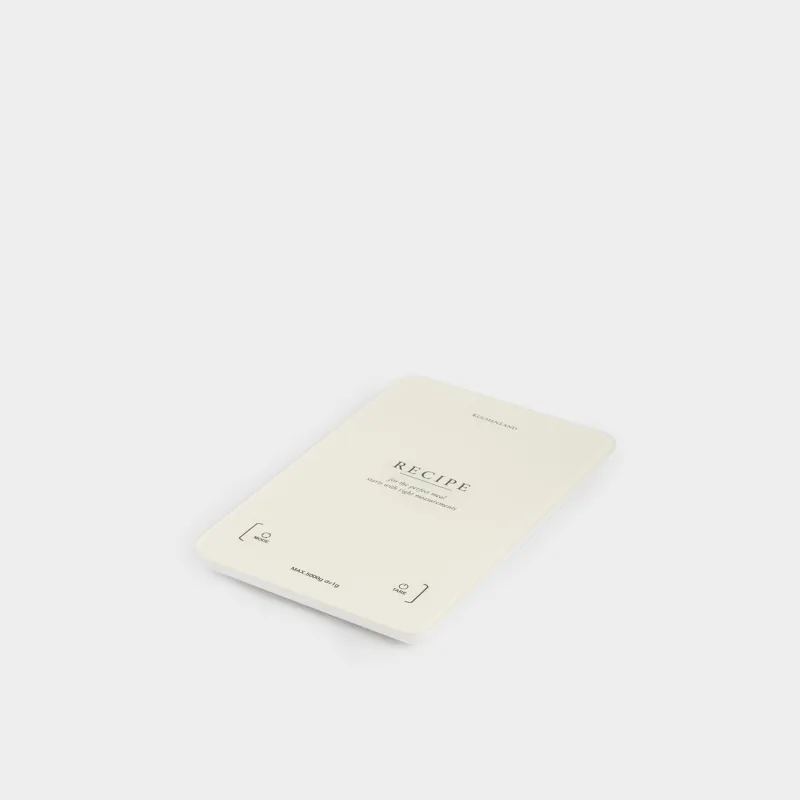 Весы кухонные, 23х15 см, электронные, пластик/стекло, белые, Recipe, Libra