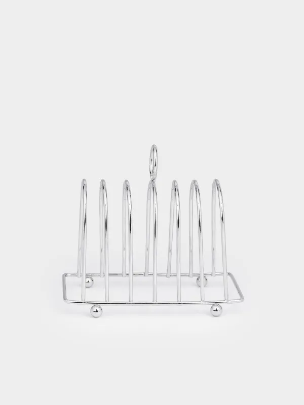 Подставка для тостов, 14x12 см, 6 отд, сталь, Twist silver, image-0