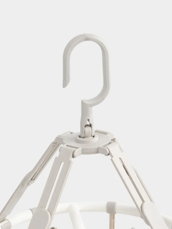 Сушилка для носков и нижнего белья, 12 прищепок, подвесная, пластик, серая, Compact, image-1