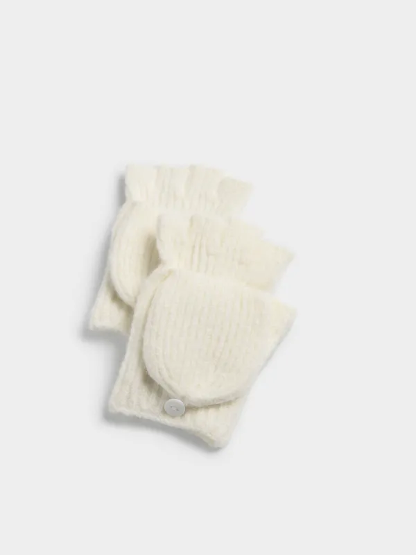 Перчатки вязаные с откидным верхом, Woolens, image-2