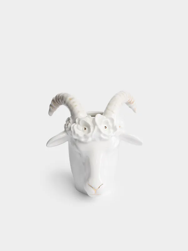 Ваза для цветов, 22 см, декоративная, Козочка, Goat in flowers, image-0