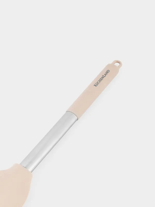 Лопатка-шпатель, 30 см, силикон/сталь, серо-бежевая, Metallic, image-3