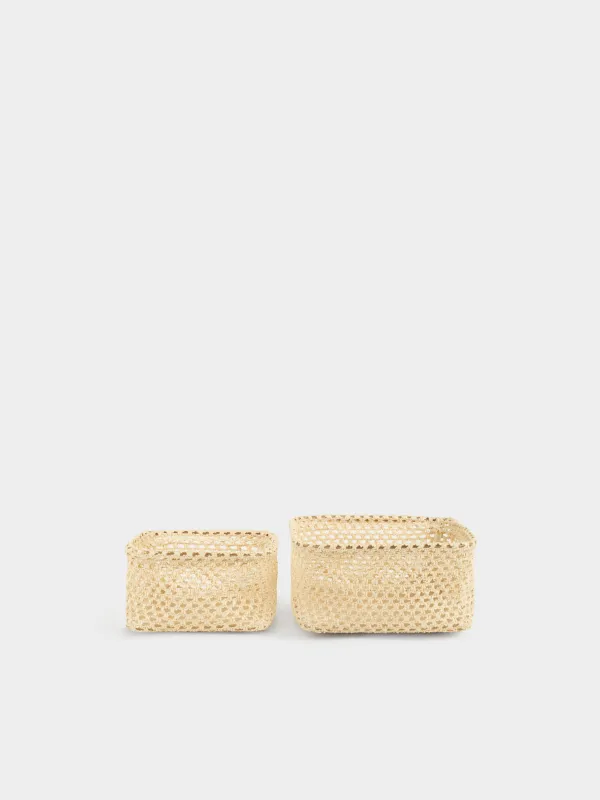 Набор корзин для хранения, 2 шт, плетеный, Braided, image-0