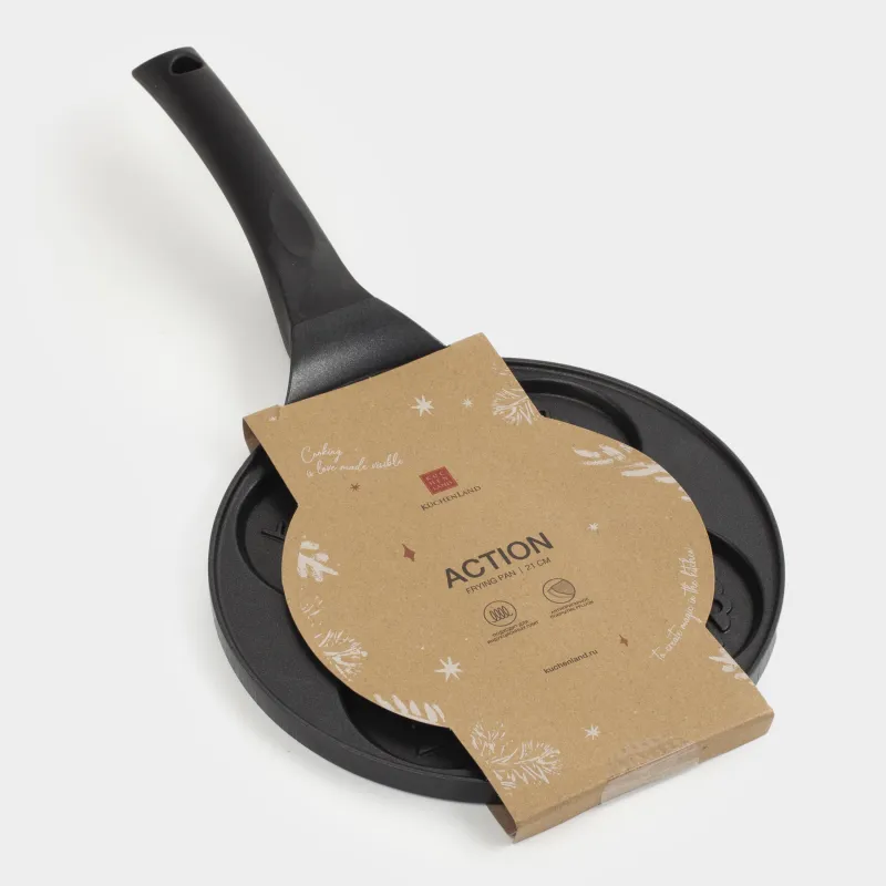 Сковорода для яиц и оладий, 21 см, 4 отд, с покрытием, алюминий, Новогодние атрибуты, Action, image-3