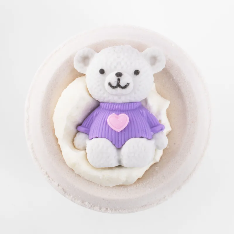 Бомбочка для ванны, 130 гр, с игрушкой, в ассортименте, банан и ваниль, Мишка, Bear, image-0